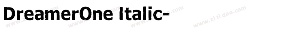 DreamerOne Italic字体转换
